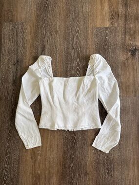 Reformation Linen Top White Sz 2
